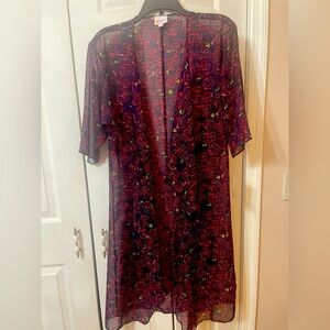 Lularoe Floral Cover Up  Kimono Style Size Small